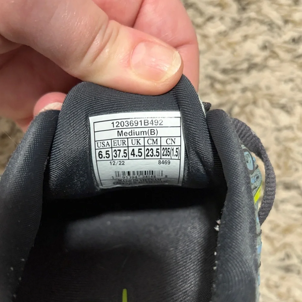 Brooks Gray Running Shoes with Yellow and Pink Accents - Picture 4 of 4